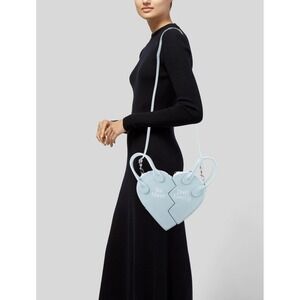 Praying Heart Satchel Bag Womens Small Blue You Matter Don't Give Up Crossbody